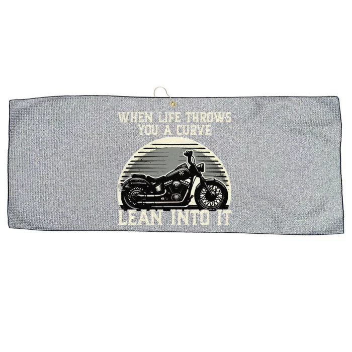 Cute When Life Throws You A Curve Lean Into It Gift Large Microfiber Waffle Golf Towel