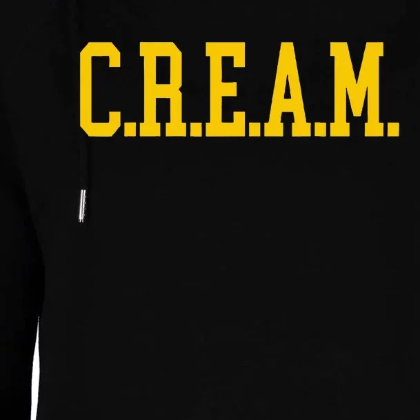 C.R.E.A.M. Wu Logo Design Womens Funnel Neck Pullover Hood