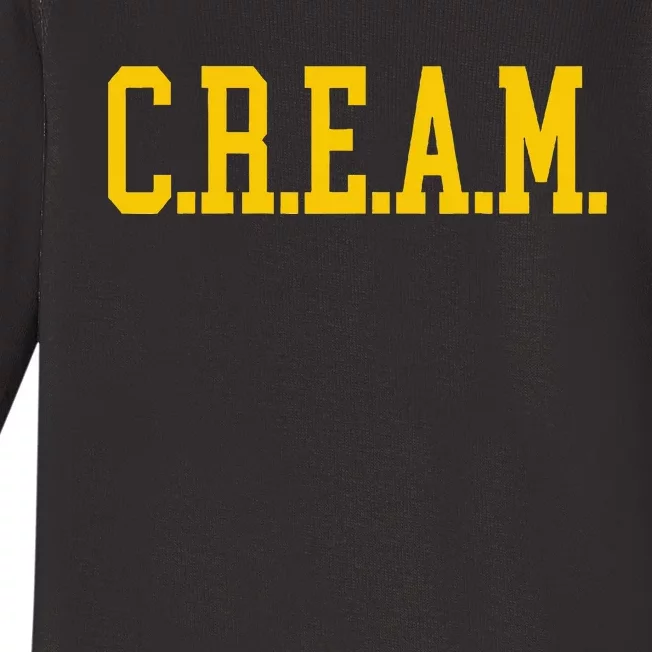 C.R.E.A.M. Wu Logo Design Baby Long Sleeve Bodysuit