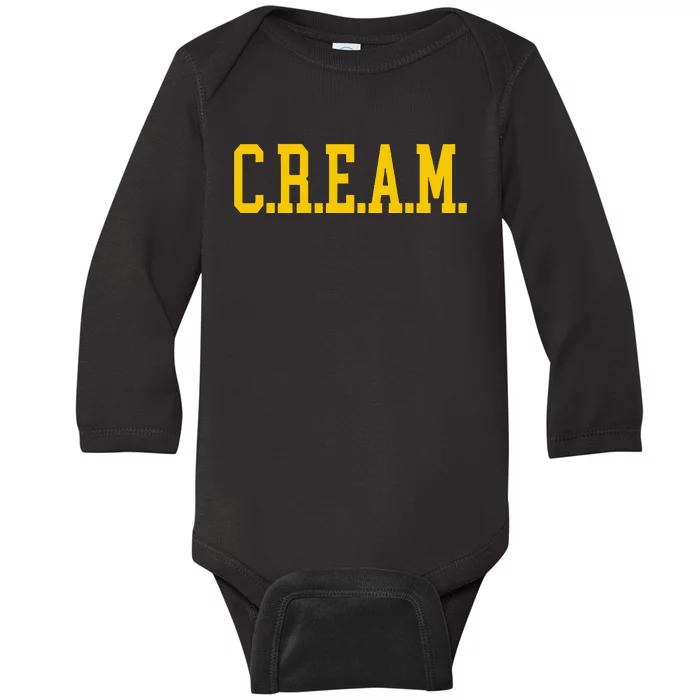 C.R.E.A.M. Wu Logo Design Baby Long Sleeve Bodysuit