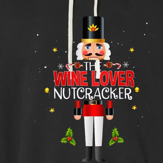 Christmas Wine Lover Nutcracker Group Matching Family Garment-Dyed Fleece Hoodie