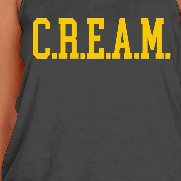 C.R.E.A.M. Wu Logo Design Women's Knotted Racerback Tank