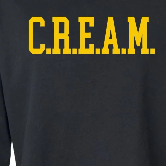 C.R.E.A.M. Wu Logo Design Cropped Pullover Crew