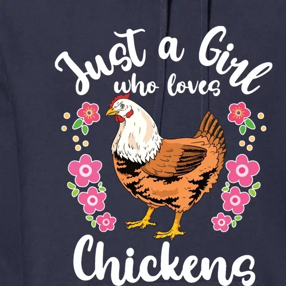 Chicken Who Loves Chickens Premium Hoodie