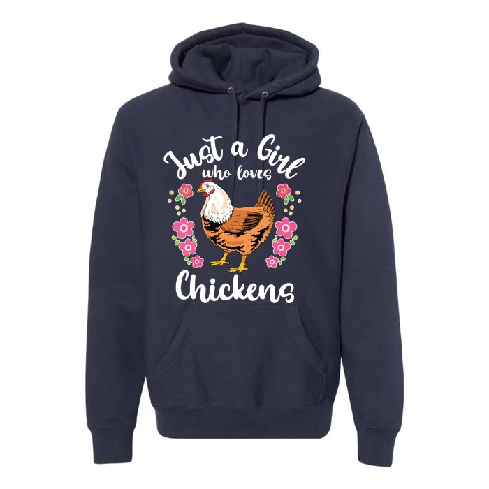 Chicken Who Loves Chickens Premium Hoodie