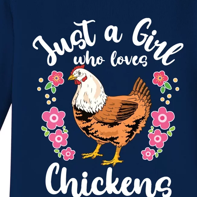 Chicken Who Loves Chickens Baby Long Sleeve Bodysuit