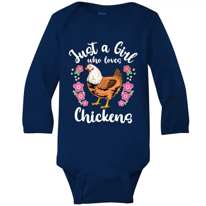 Chicken Who Loves Chickens Baby Long Sleeve Bodysuit