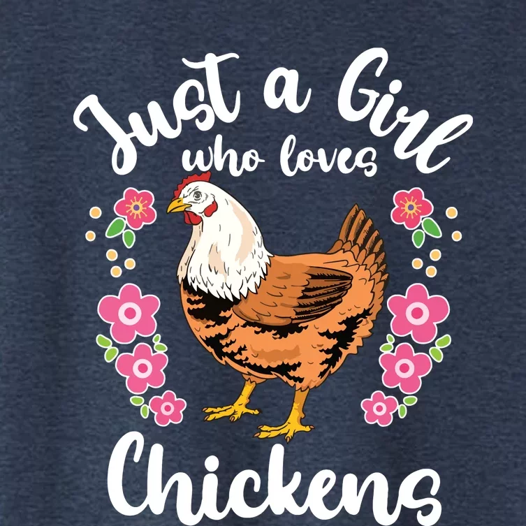 Chicken Who Loves Chickens Women's Crop Top Tee