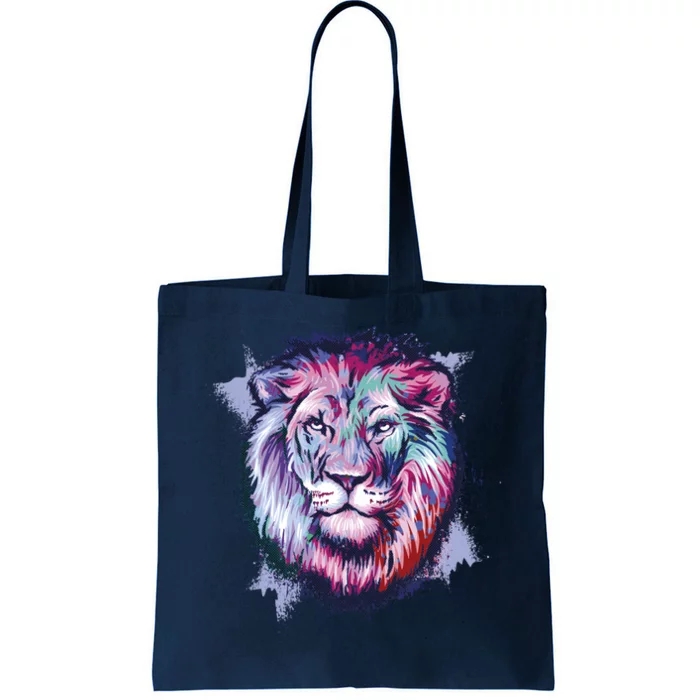 Colorful Wild Lion Tote Bag