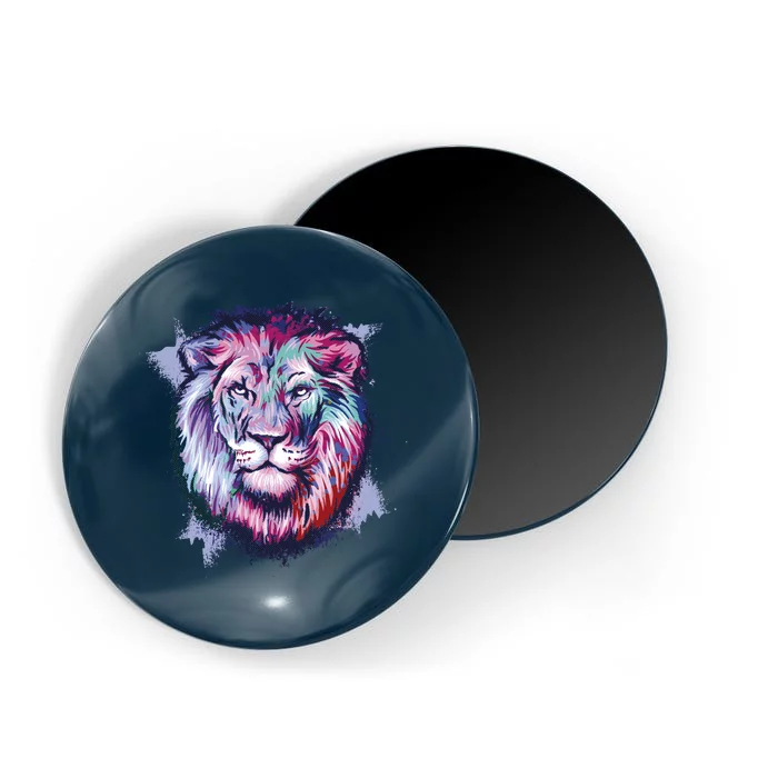 Colorful Wild Lion Magnet