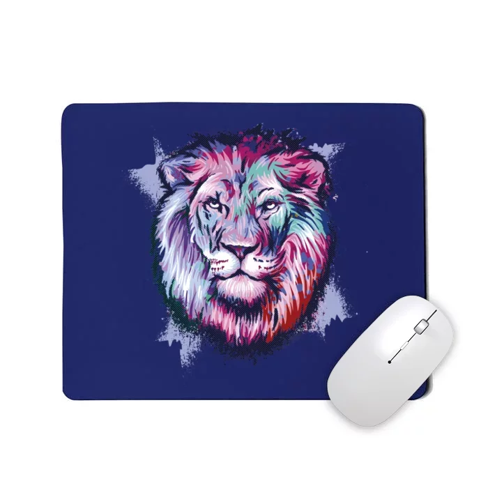 Colorful Wild Lion Mousepad