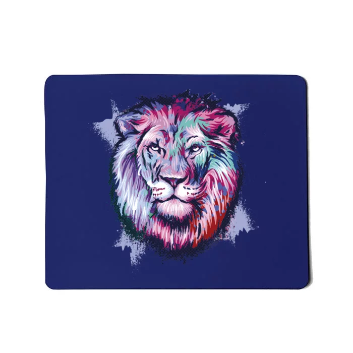 Colorful Wild Lion Mousepad