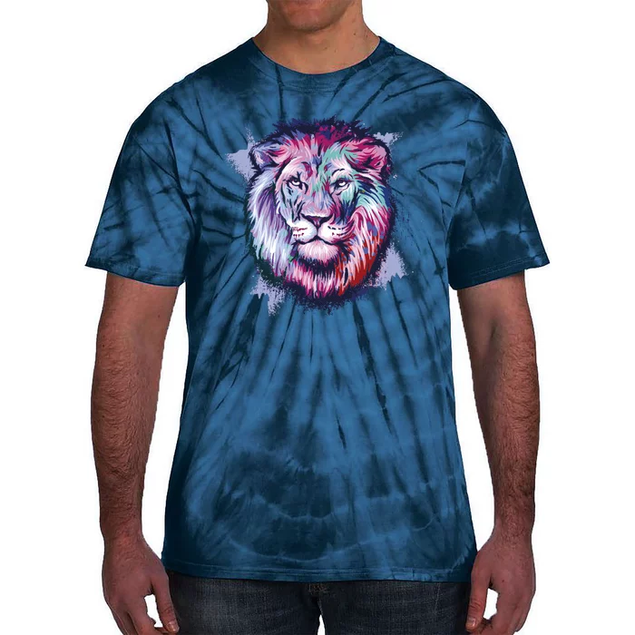 Colorful Wild Lion Tie-Dye T-Shirt