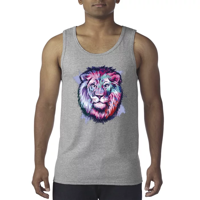 Colorful Wild Lion Tank Top