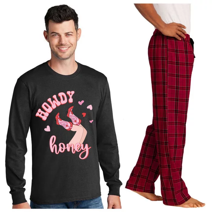 Charming Western Lovethemed Graphic Long Sleeve Pajama Set