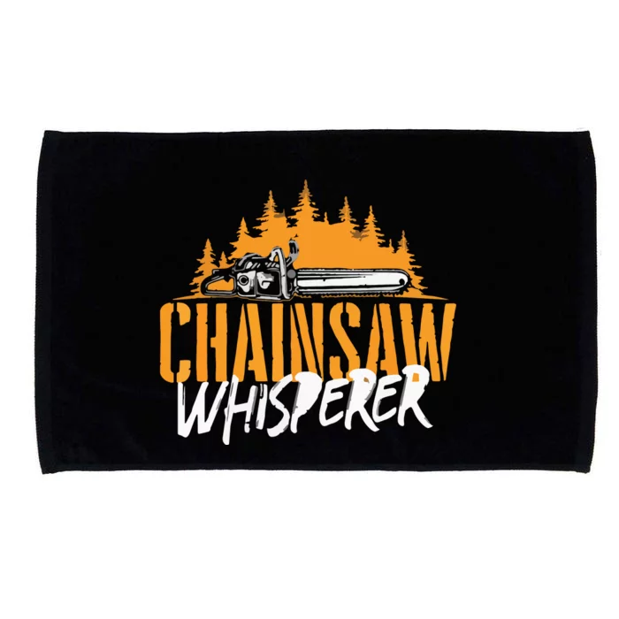 Chainsaw Whisperer Lumberjack Logger Woodworker Microfiber Hand Towel