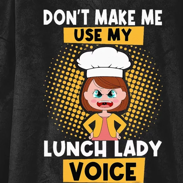 Cafeteria Worker Lunch Lady Voice Food Service Crew Hooded Wearable Blanket