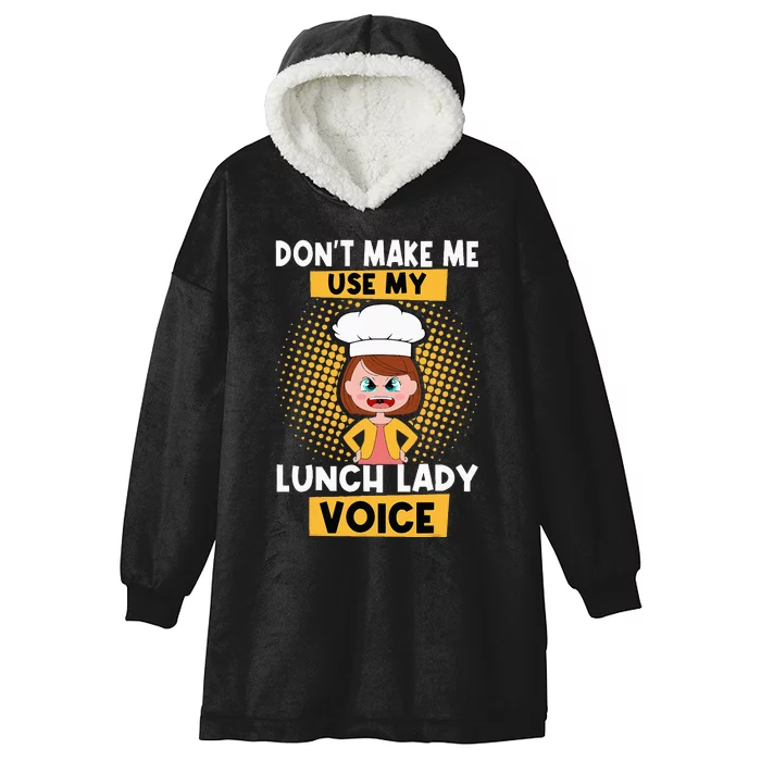 Cafeteria Worker Lunch Lady Voice Food Service Crew Hooded Wearable Blanket