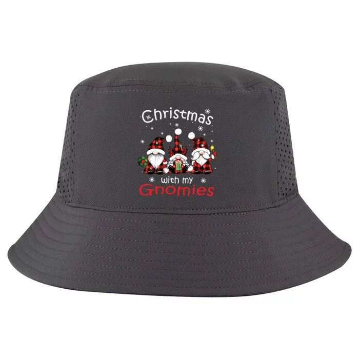 Christmas With My Gnomies Buffalo Red Plaid Gnome For Family Cool Comfort Performance Bucket Hat