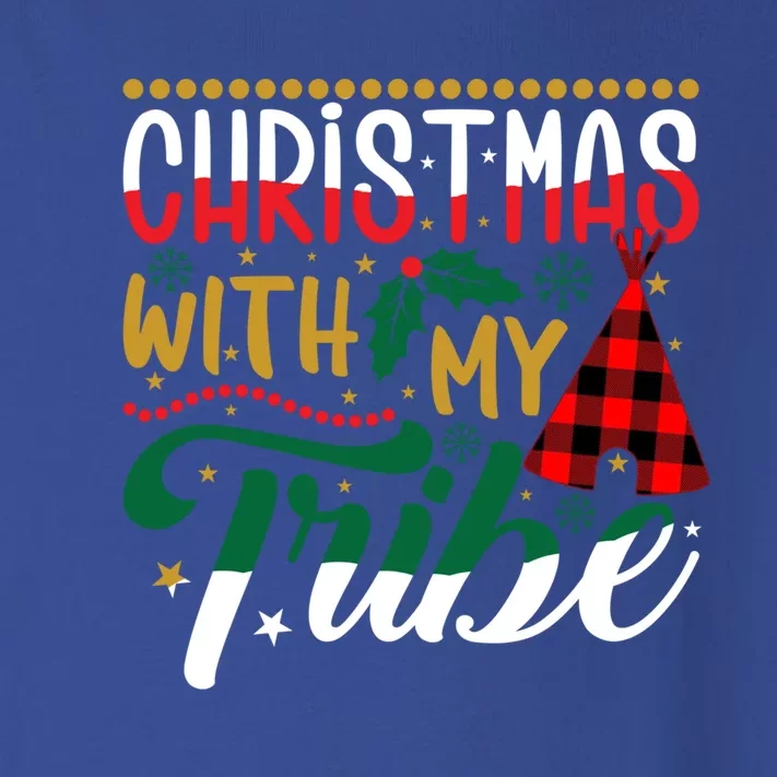 Christmas With My Tribe Red Plaid Family Matching Outfit Meaningful Gift Toddler Long Sleeve Shirt