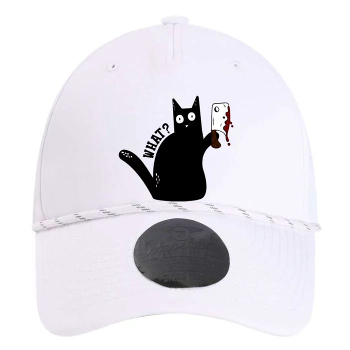 Cat What? Murderous Black Cat With Cleaver Gift For Cat Lover Performance The Dyno Cap