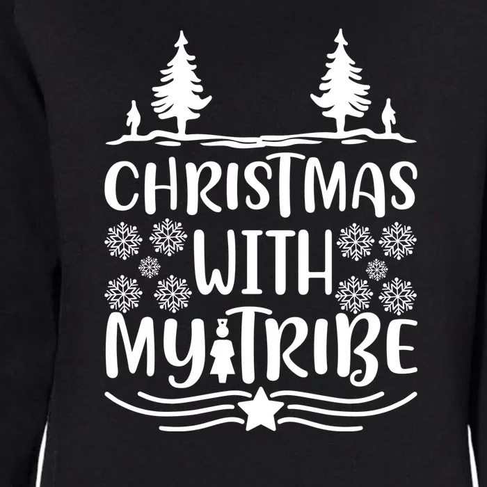 Christmas With My Tribe Womens California Wash Sweatshirt