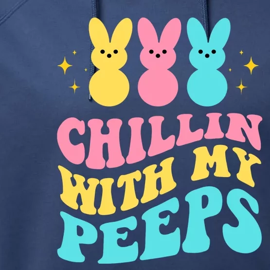 Chillin With My Peeps Cute Easter Performance Fleece Hoodie