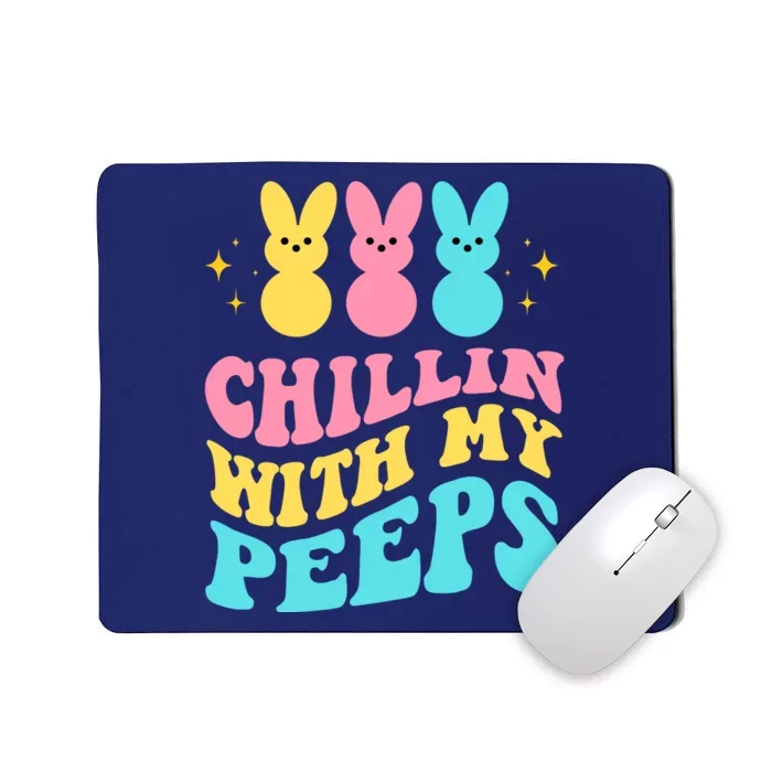 Chillin With My Peeps Cute Easter Mousepad