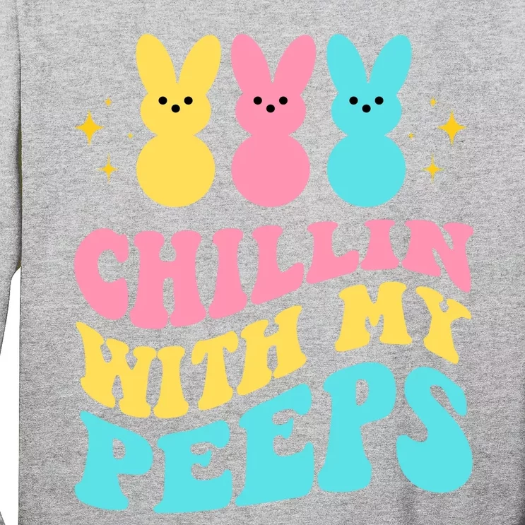 Chillin With My Peeps Cute Easter Long Sleeve Shirt