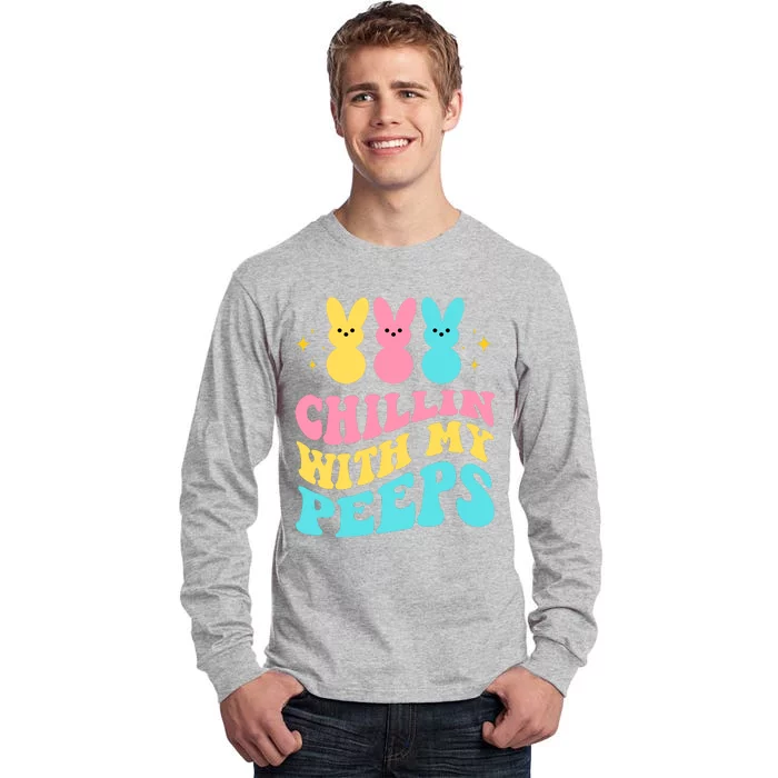 Chillin With My Peeps Cute Easter Tall Long Sleeve T-Shirt