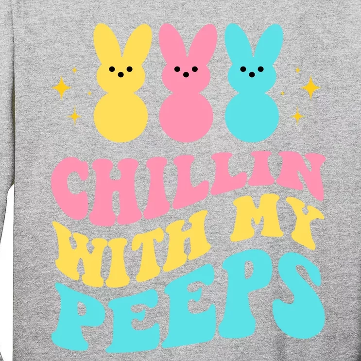 Chillin With My Peeps Cute Easter Tall Long Sleeve T-Shirt