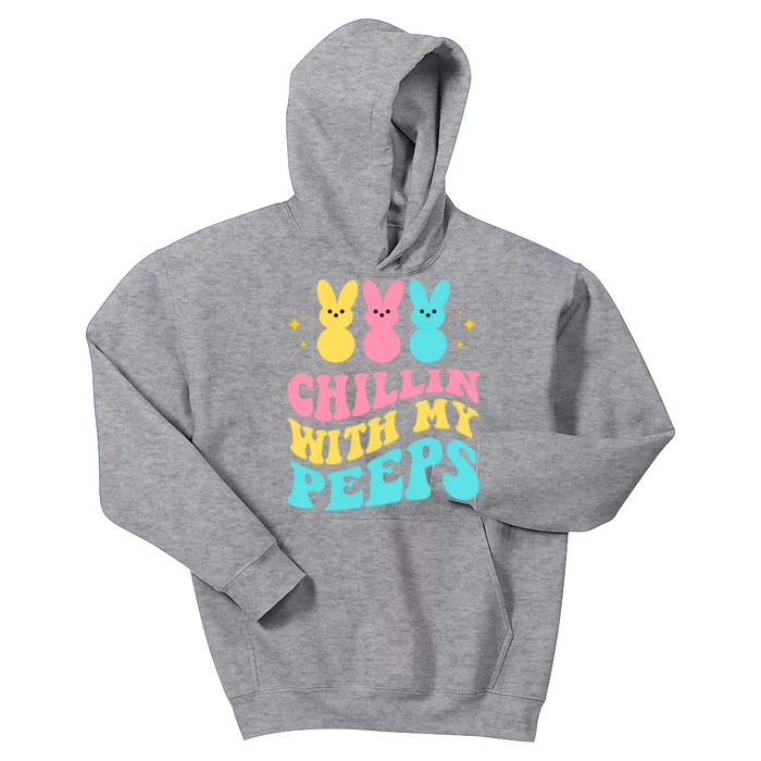 Chillin With My Peeps Cute Easter Kids Hoodie