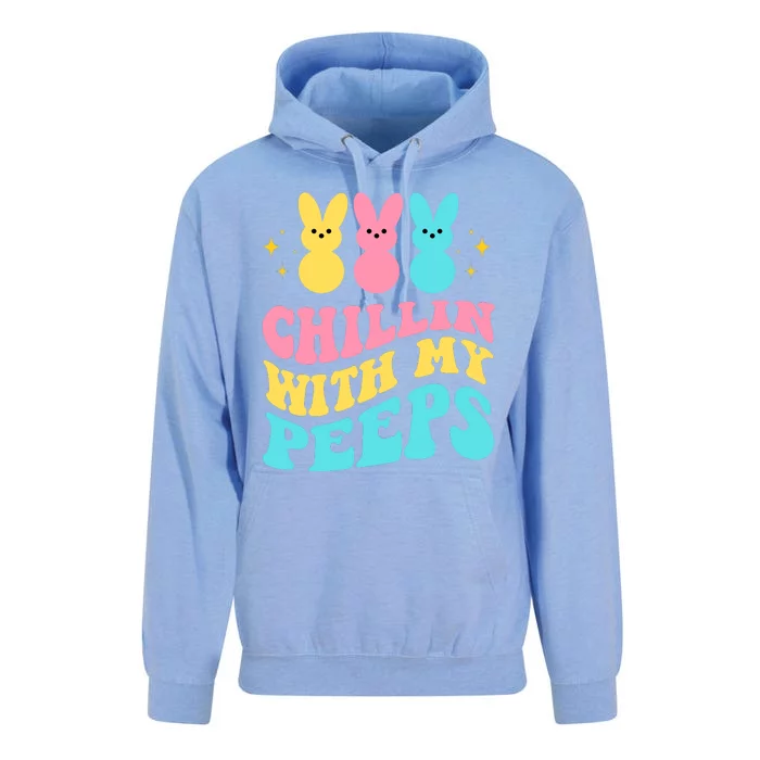 Chillin With My Peeps Cute Easter Unisex Surf Hoodie