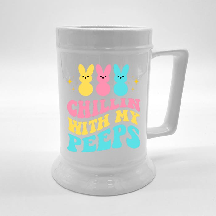 Chillin With My Peeps Cute Easter Front & Back Beer Stein