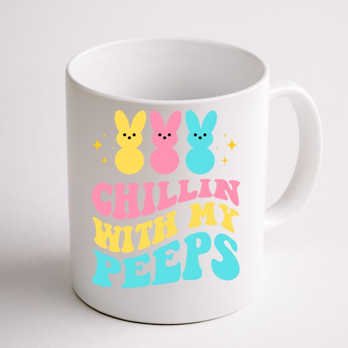 Chillin With My Peeps Cute Easter Front & Back Coffee Mug