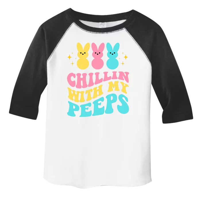 Chillin With My Peeps Cute Easter Toddler Fine Jersey T-Shirt