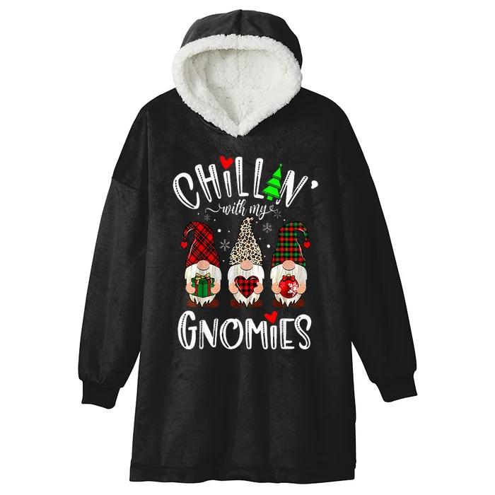 Chillin With My Gnomies Christmas Gnome Family Matching Xmas Hooded Wearable Blanket