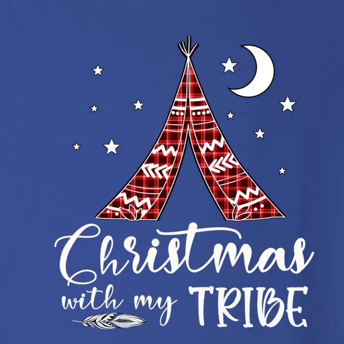 Christmas With My Tribe Red Plaid Family Matching Outfit Cute Gift Toddler Long Sleeve Shirt