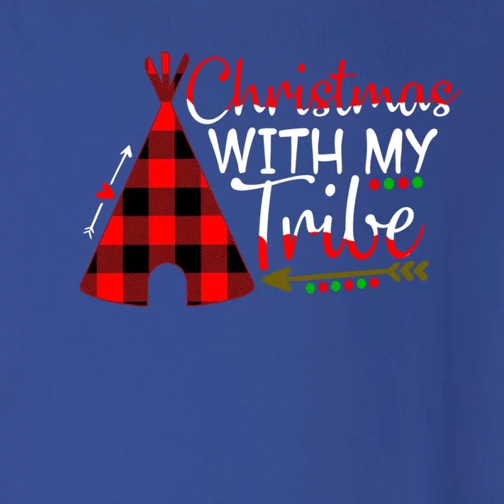 Christmas With My Tribe Red Plaid Family Matching Outfit Gift Toddler Long Sleeve Shirt