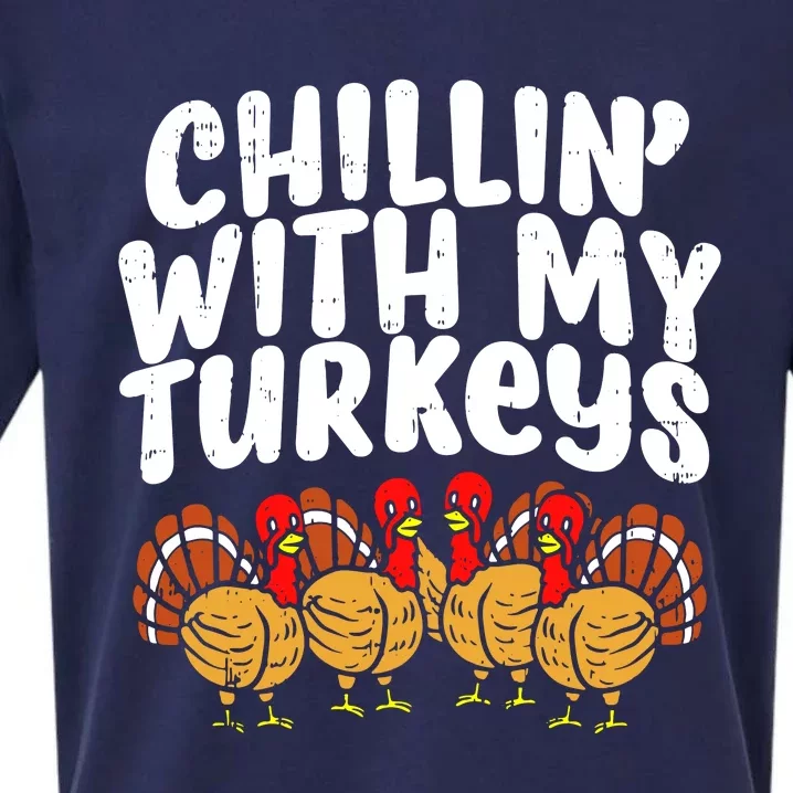 Chillin With My Turkeys Sueded Cloud Jersey T-Shirt