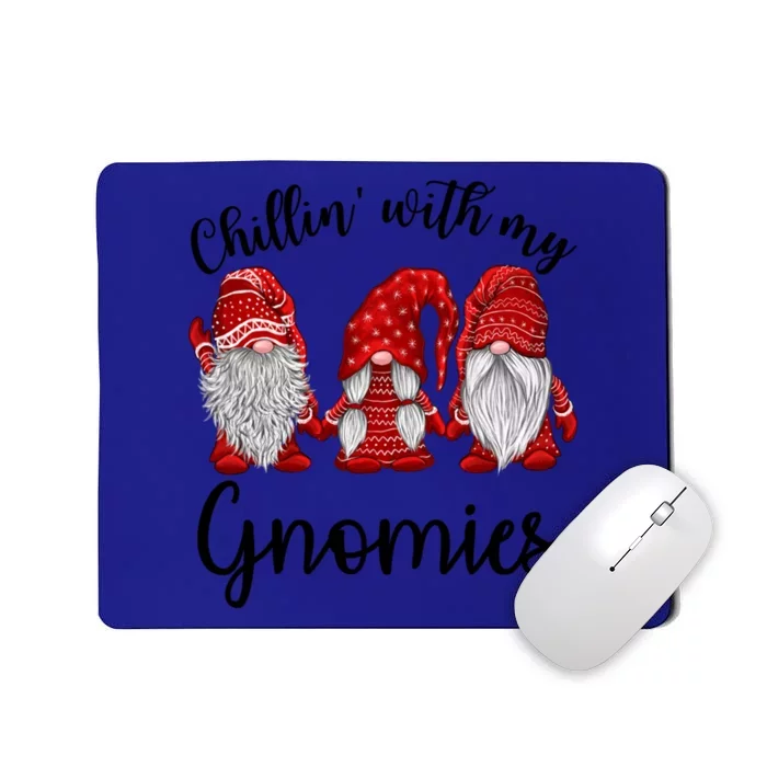 Chillin With My Gnomies Red Buffalo Plaid Gnome Christmas Great Gift Mousepad