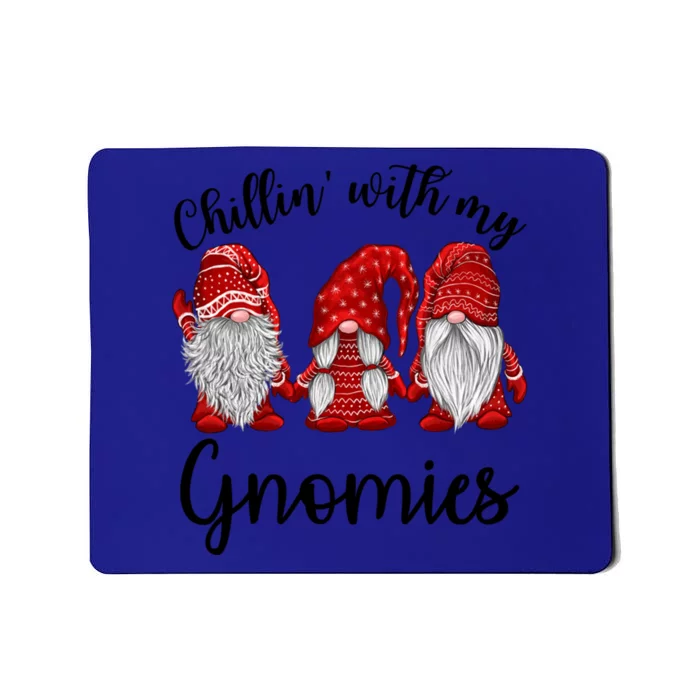 Chillin With My Gnomies Red Buffalo Plaid Gnome Christmas Great Gift Mousepad