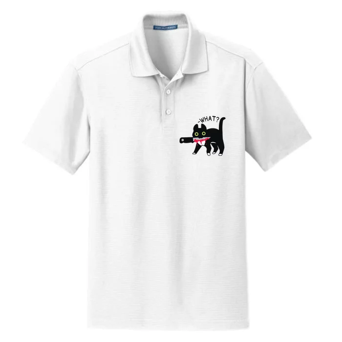 Cat What Murderous Tuxedo Cat With Knife Halloween Costume Dry Zone Grid Performance Polo