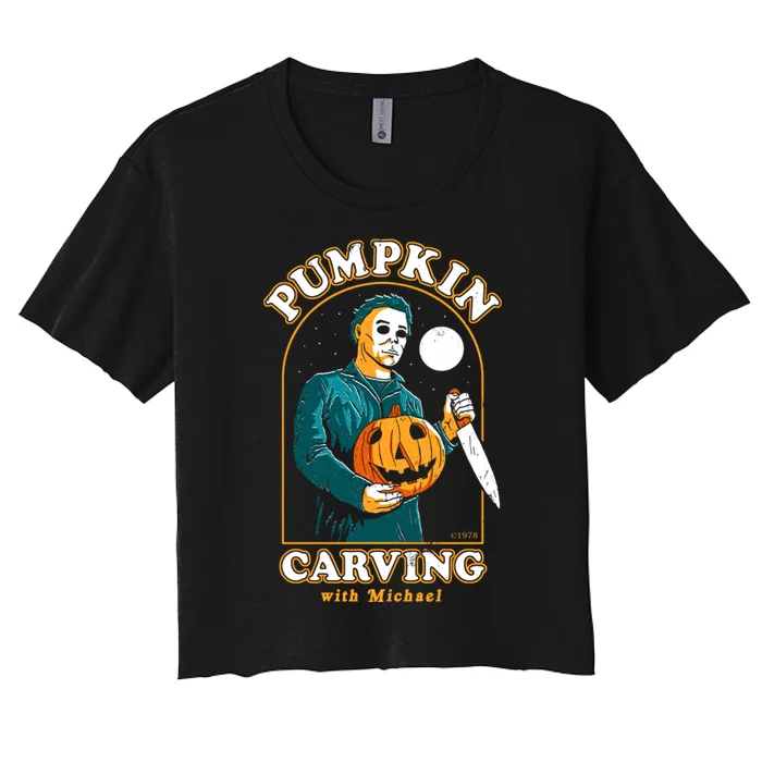 Carving With Michael Women's Crop Top Tee