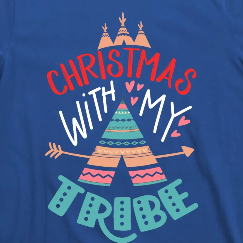 Christmas With My Tribe Red Plaid Family Matching Outfit Gift T-Shirt