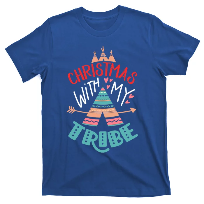 Christmas With My Tribe Red Plaid Family Matching Outfit Gift T-Shirt