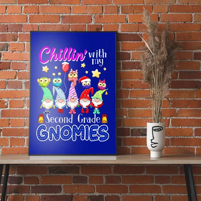 Chillin With My Second Grade Gnomies Christmas Gift Poster