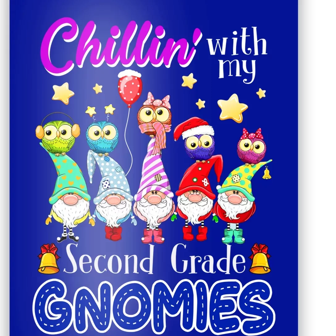 Chillin With My Second Grade Gnomies Christmas Gift Poster