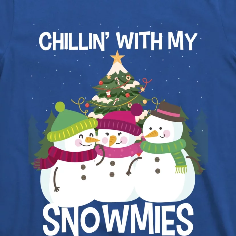 Chillin' With My Snowmies Xmas Snow Gift T-Shirt