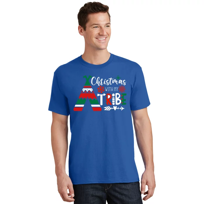 Christmas With My Tribe Red Plaid Family Matching Outfit Gift T-Shirt